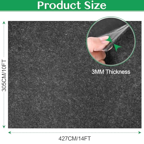 ToLanbbt Outdoor Storage Shed Floor Mat, 14 x 10 FT Waterproof Carport Mat, Washable Furniture Pad with Non Slip Backing for Dust, Oil, Protection, Storage Shed Not Included - size: 14 x 10 FT