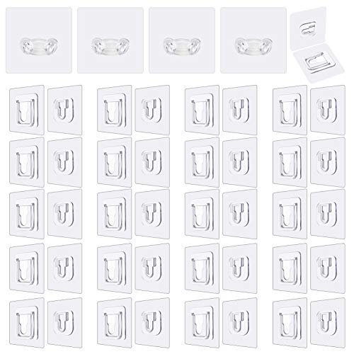 Double Sided Adhesive Wall Hooks,24 Pack Self Adhesive Hooks,Suitable for Hanging and Organizing