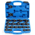 21Pc Crowfoot Wrench Set–6 Point, 1/2" & 3/8" Drive, Metric 8-32mm