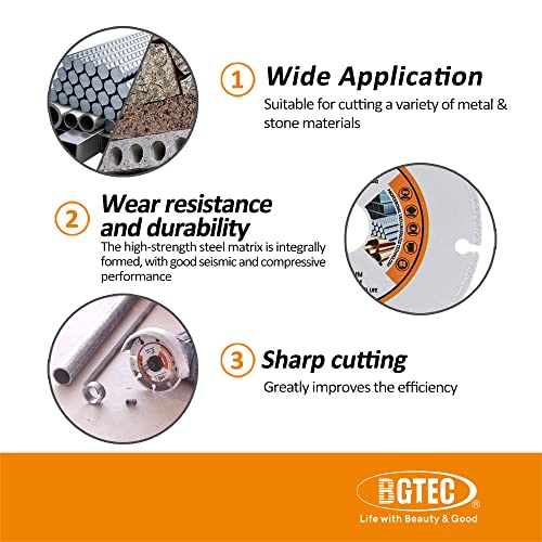 Diamond Saw Blades - BGTEC 3"/75mm Cut-Off Wheel for Metal Concrete Angle Grinder, 4pcs - style: Metal+Concrete