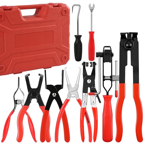 TOOLEAGUE 9Pcs Fuel Line Disconnect Pliers Set with Storage Case - size: 9pcs