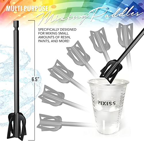 Epoxy Mixer Resin Mixer - Rechargeable Battery Electric Handheld Mixer for Resin Accessories, Epoxy Stirrer for Resin, Silicone Resin Molds Mixing, Epoxy Molds, DIY Crafts Tumblers, 3 Included Paddles