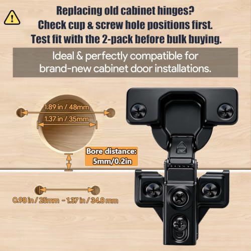 Mousike 20 Pack (10 Pair) Soft Close Cabinet Hinges, 1/2 Overlay Soft Close Hinges for Kitchen Cabinet, Stainless Steel, Built-in Damper, 100 Degree Opening Angle, 6 Way Adjustment - color: Black, size: 20 Pack