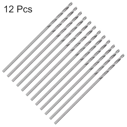 HARFINGTON 12pcs Micro Jobber Twist Drill Bits #68 0.75mm / 0.03" High Speed Steel HSS Mini Drilling Bit Tool for Stainless Steel Aluminum Wood Plastic - size: 0.75mm