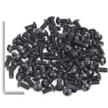 105 Pieces M3 x 6mm Button Head Socket Cap Screws, Thread Pitch 0.5mm, Sutemribor M3 Black Screws, 10.9 Grade Alloy Steel, Black Oxide Finish, Fully Threaded - size: M3 x 6mm, style: Button Head