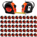 Copkim 50 Pieces 12 Ft Tape Measure Retractable Bulk,Red - color: Red