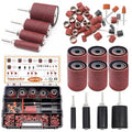 187-Piece Sanding Drum Kit for Drill & Drill Press – Includes 2inch Spindle Sander Sleeves (60/80/120/240 Grit), 4 Rubber Sanding Drums, 1/4-Inch Shank,Versatile Sander Accessory with Box - color: 187pcs-2inch