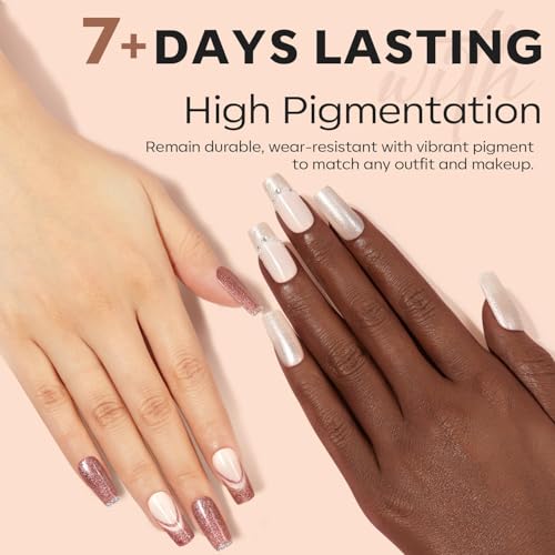modelones 6 Colors Nude Brown Nail Polish Set, Quick Dry Mini Kit - color: A5 Maple Leaf