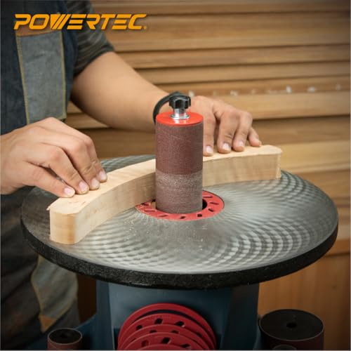 POWERTEC 11210-P2 4.5 Inch Sanding Sleeves for Spindle Sander, 120 Grit, Aluminum Oxide Sandpaper Diameter 1/2 Inch – 6 Pack - style: 4-1/2" x 1/2" 120 Grit Sanding Sleeves (6pk)