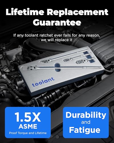 toolant 4Pcs Flex Head Ratchet Set, 1/4“&3/8"&1/2" Drive Gear Wrench Compact Head Ratchet Wrenches, 90-Tooth Gear, 180° Flex, 11 Positions, Longer Handle, 1.5X ASME Durability - size: 1/4" & 3/8" & 1/2" - 4-Piece Set, style: Flex-head Ratchet