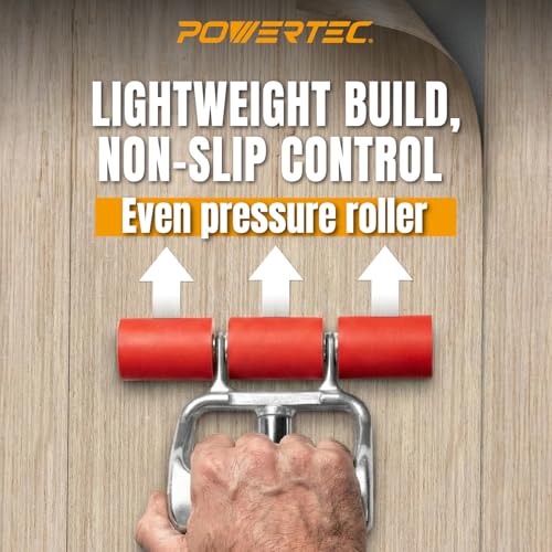 POWERTEC Extendable Floor and Wall Roller for Vinyl Flooring, Tile & Linoleum Roller with Extendable 17" to 27" Handle, 7.5" Wide for LVP, Veneer, Carpet, Wall Coverings, 1PK (71033) - size: 17"-27" Extendable, style: Straight Roller