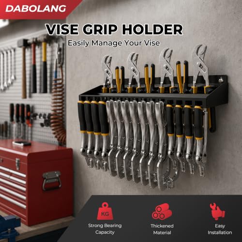 Vice Grips Pliers Holder,Wall Mount Vise Grip Organizer with 15 Slots - style: Vise Grip Holder