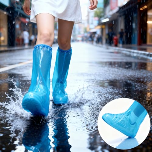 20 disposable shoe covers. 10 pairs of thickened waterproof plastic boot covers. suitable for rainy weather.