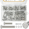 Senyard 240PCS 1/4-20 Bolts and Nuts Kit (Stainless Steel, 1/4-20 Hex Bolts, Nuts, Washers, Wrench) - size: 1/4-20 bolts