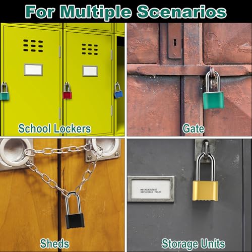 Faburo 2pcs Combination Lock, 4-Digit Heavy Duty Combo Lock - color: 2pcs-Long-Green