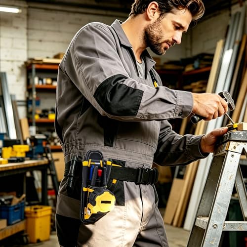 MELOTOUGH Small Tool Pouch with Belt Clip Technician's Clip on Tool Pouch,Pocket Belt Holster Mini Electrican Holder with Sanp Clip (2PACK) - color: Small Tool Pouch with Yellow Color