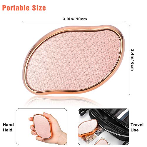 BEZOX Glass Foot File Callus Remover, Crystal Foot Scrubber Pedicure Tool - style: Shinning Golden