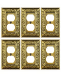 6-Pack Paisley Pattern Duplex Outlet Cover Plate,Metal Switch Plates - style: 1 Duplex 6PK