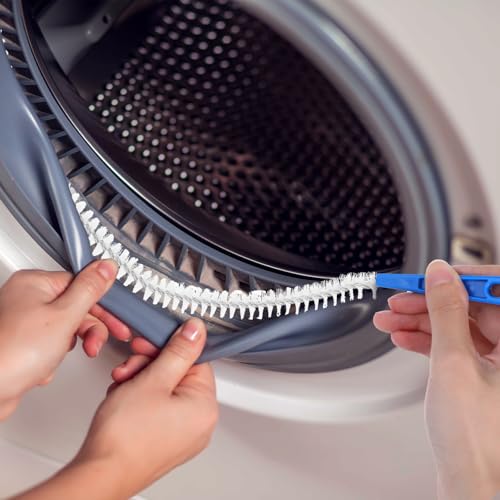 Molain 4 Pack Drain Cleaning Brush, 23.6inch Long Flexible Drain Clog Remover Tool Pipe Brush Cleaner with Nylon Bristles Rust-Resistant Sink Drain Cleaner for Toilet Kitchen Sink Shower Bathroom Tub