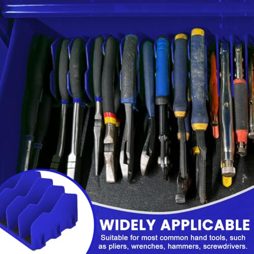 Pliers Organizer 2‑Pack, Expandable 20‑Slot Tool Rack - color: blue
