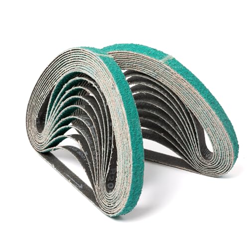 20 Pcs 1/2" x 18" Premium Zirconia Sanding Belts for Belt Sander, 40 Grit - size: 20 pcs - 40 Grit