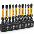 Magnetic Screwdriver Bit Set, 10 PCS, 2 in, 1/4 in Hex, PH/PZ/SL - style: 10 PCS, 2 in, PH/PZ/SL