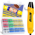 haisstronica 400PCS Solder Seal Connector Kit, 350W Heat Gun, AWG 26-10 | Clear Sleeves, 2 Heat Settings, Focused Nozzle, 4 Color-Coded Sizes, Mini Heat Gun, Tight-Space Repairs - size: 400PCS