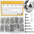 242 Pieces M5 Screws Nuts Washers Set, Sutemribor M5 x 8/10/12/16/20/25/30mm Button Head Socket Cap Screws Nuts Washers Assortment Kit, 304 Stainless Steel, Fully Threaded - size: M5 Screws Kit, style: Button Head