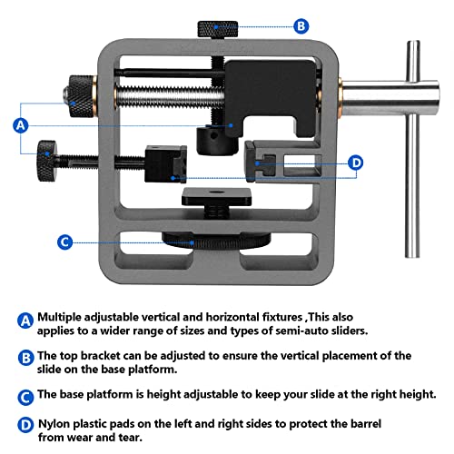 Pridefend Sight Pusher for Glock Square Slides,Sight Pusher Tool, Heavy Duty Pistol Rear Sight Pusher for Glock,Adjustment Sight Pusher for Handguns Semi-Auto Pistol Slides