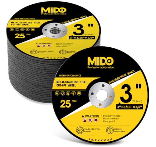 Cut Off Wheels 3 Inch 25 PCS Cutting Disc 3" x1/16 x3/8" Grinder Metal Cutting Discs Angle Grinder Cutting Wheel - style: 25PCS 3Inch Cut Off Wheels