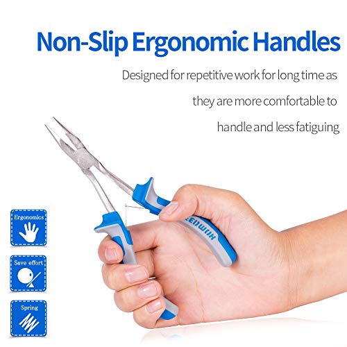 SPEEDWOX Long Reach Long Nose Pliers 6 Inches Mini Wire Cutter Side Cutting Slim Precision Fine Pliers for Hard to Reach Narrow Spaces Serrated Jaws High Leverage Reduce Efforts Non-slip Handles - style: Long Nose Pliers