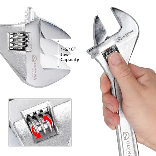 Olympia Tools 01-012 12" Adjustable Wrench - size: 12-Inch
