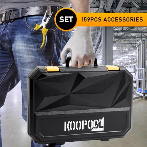 KOOPOOL Tool Set, Tool Box Kit for Mechanic and Car, General Household Home Tool Kit, Basic Tool Kit for Home Auto Repair, with Storage Case - color: Black Yellow
