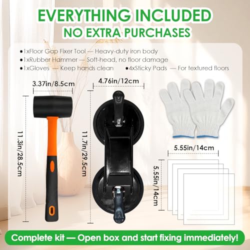 Floor Gap Fixer Tool Vinyl Planking Tools Laminate Floor Repair Kit - color: Black