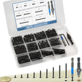 380PCS Flat Head Phillips Wood Screws Assortment Kit with Countersink - size: CSQ235 M3.5