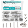 M4 Button Head Socket Cap Screws Bolts Washers Nuts Assortment Kit - size: Button M4x30/35/40/45/50 mm