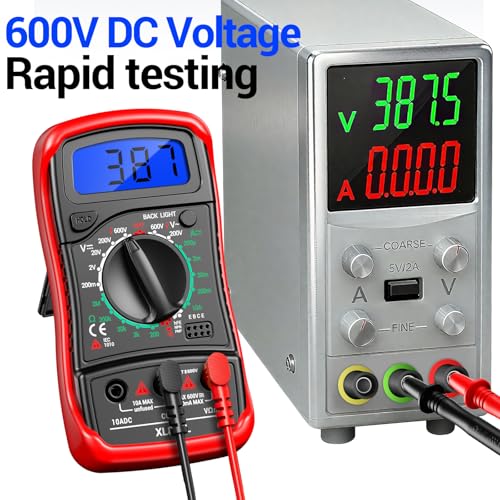ANENG Digital Multimeter with Case, AC/DC Voltmeter, Ammeter and Ohmmeter - color: Red