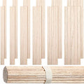 Yulejo 215 Pieces Balsa Wood Sticks Wooden Dowel Rods Square Hardwood Unfinished Wooden Strips for DIY Molding Crafts Projects Making(1/8, 3/16, 1/4, 5/16, 3/8, 1/2 Inch) - size: 1/8, 3/16, 1/4, 5/16, 3/8, 1/2 Inch