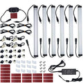 Litever Kitchen Under Cabinet LED Lighting Kit Plug-in, Super Bright, 6 PCS 12 Inches Light Bars, Daylight White, 31W 2000 Lumen, Perfect for Kitchen Cabinet Counter Shelf-(6 Bars Kit-5000K) - color: Black Cable-Daylight White 5000K