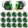 Yunsailing 15 Pack Tape Measure Bulk 16 Feet Retractable Measuring Tape Small Measure Easy Read with Fractions 1/8 Measurement(Green) - color: Green