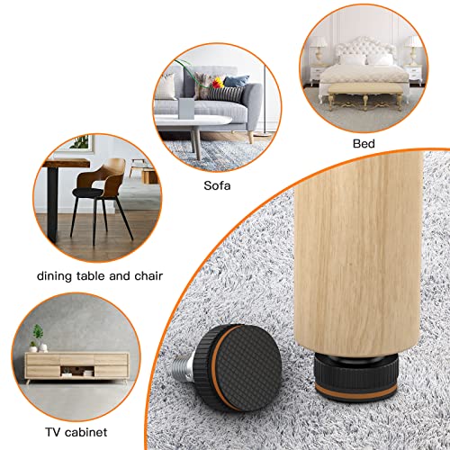 20 Pcs Adjustable Furniture Feet Levelers with Floor Protectors