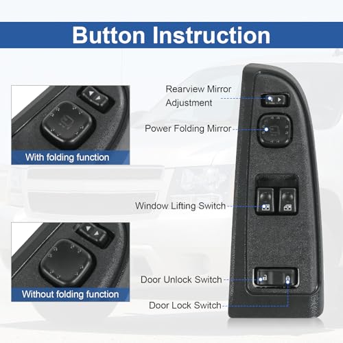 Master Power Window Switch Compatible with 2003-2007 Chevrolet GMC - size: 15883322