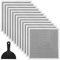 Blulu 13 Pcs 12 x 12 Inch Drywall Repair Kit Self Adhesive Mesh Drywall Patches with Scraper for Holes, Repair Kit for Large Holes Wall Ceiling Tools