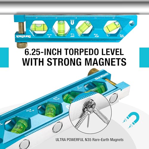 DURATECH 6.25-Inch Level, Magnetic Torpedo Level for DIY and Household Use - size: 6.25"