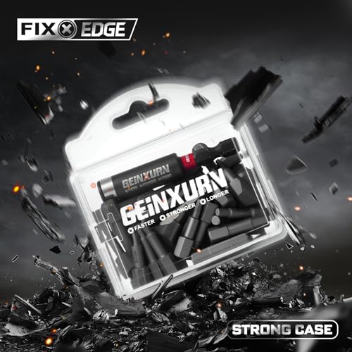 Geinxurn 81Pieces Fixedge Screwdriver Bit Set,1”/ 2” Hex Magnetic Alloy Steel Insert Power Bits Tips(1.5-8.0) with Impact Bit Holder and Portable Storage Cases for Home Repair - size: MIX-81