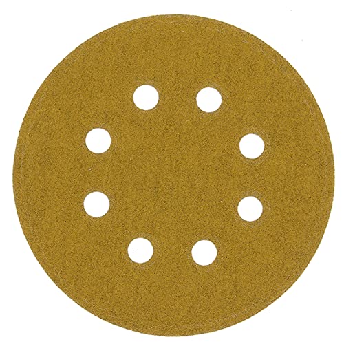 5-Inch 8-Hole Hook and Loop Sanding Discs, Orbital Sander Sandpaper Discs, 100 Pieces Round Sandpaper Set, 180 Grit - size: 180-Grit