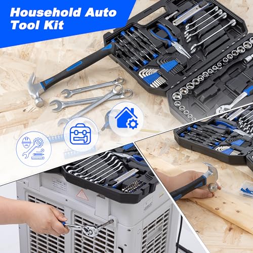 Prostormer 200-Piece Hand Tool Set, General Home and Auto Repair Kit