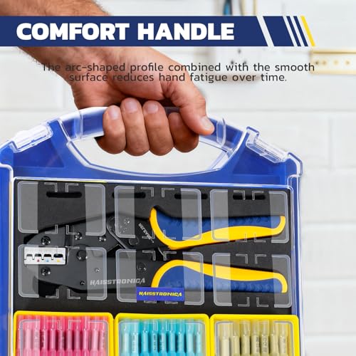 haisstronica 330PCS Heat Shrink Butt Connectors Set, 9" Wire Crimper - size: 330 PCS