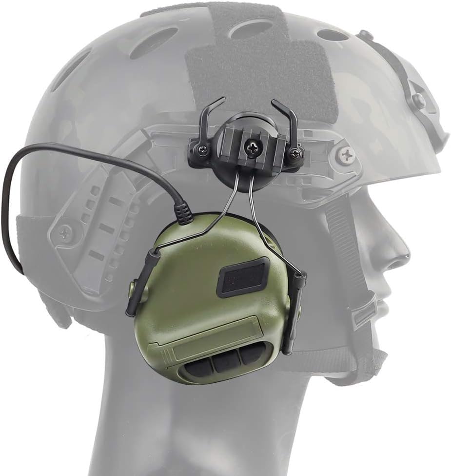 ATAIRSOFT Tactical Airsoft Headset with Microphone Waterproof Hunting Shooting Headphones Earmuff No Noise Reduction Function - color: Od