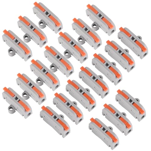 XHF 20PCS Conductor Compact Connectors Lever Wire Nuts, Electrical Connectors Wire Terminals for Any Circuit Inline Splices - size: 20PCS